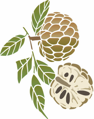 Stencil OPA 3788 - Feirinha Fruta do Conde - 15x20 cm
