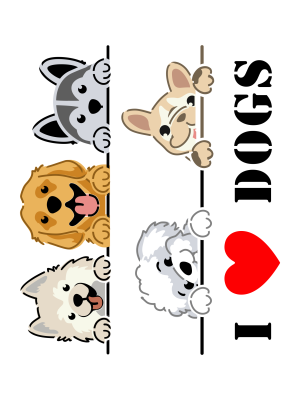 Stencil OPA 3793 - Pet I Love Dogs - 15x20 cm