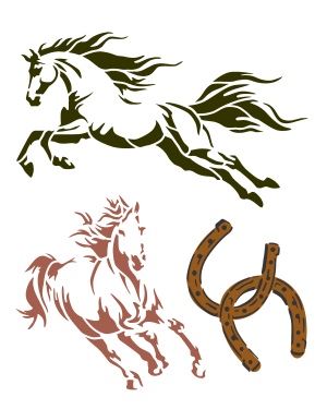 Stencil OPA 3795 - Animais Cavalo - 20x25 cm