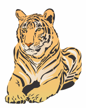Stencil OPA 3797 - Animais Tigre - 20x25 cm