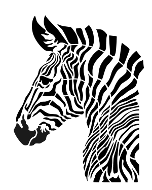 Stencil OPA 3798 - Animais Zebra - 20x25 cm