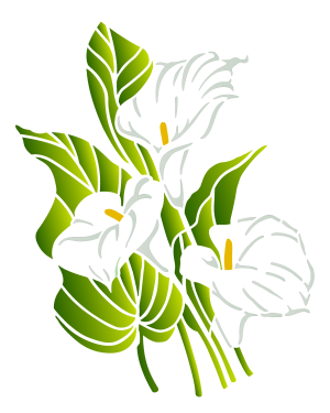 Stencil OPA 3800 - Flor Sombra Copo de Leite - 20x25 cm