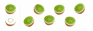 Stencil OPA 3783 - Feirinha Estamparia Frutas Kiwis - 10x30 cm