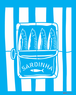 Stencil OPA 3809 - Culinária Lata De Sardinha - 20x25 cm