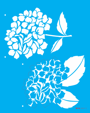 Stencil OPA 3811 - Flor Sombra Hortênsias - 20x25 cm