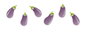 Stencil OPA 3803 - Feirinha Legumes Berinjelas - 10x30 cm