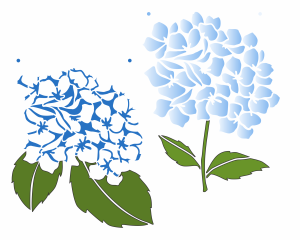 Stencil OPA 3811 - Flor Sombra Hortênsias - 20x25 cm