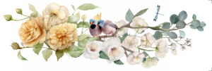 Transfer OPA 3823 - Flores e Pássaros - 10x30 cm