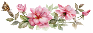 Transfer OPA 3833 - Flores Rosas - 07x20 cm