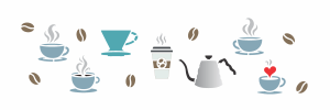 Stencil Opa 3836 - Culinária Xícaras de Café - 10x30cm