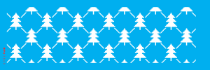 Stencil Opa 3840 - Ponto Cruz Árvores - 10x30cm