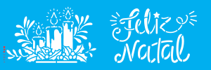 Stencil Opa 3841 - Velas de Natal - 10x30cm