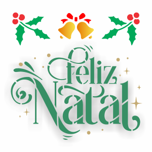 Stencil Opa 3842 - Frase Feliz Natal I - 14x14cm