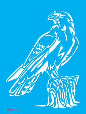 Stencil Opa 3843 - Animais Gavião - 15x20cm