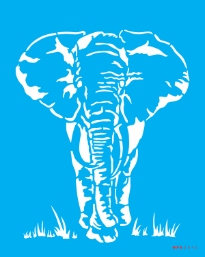 Stencil Opa 3846 - Animais Elefante - 20x25cm