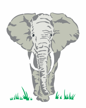 Stencil Opa 3846 - Animais Elefante - 20x25cm