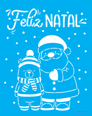 Stencil Opa 3848 - Papai Noel Amigo - 20x25cm