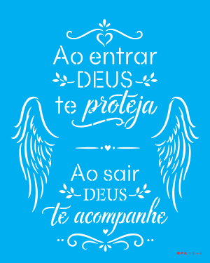Stencil Opa 3849 - Religião Frases - Deus Te Proteja - 20x25cm