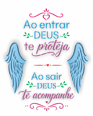 Stencil Opa 3849 - Religião Frases - Deus Te Proteja - 20x25cm