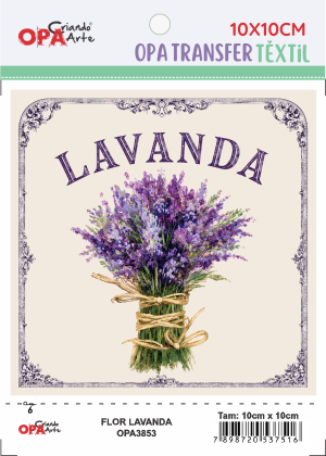 Transfer OPA 3853 - Flor Lavanda - 10x10 cm