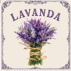 Transfer OPA 3853 - Flor Lavanda - 10x10 cm