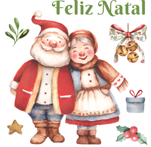 Transfer OPA 3860 - Papai E Mamãe Noel - 10x10 cm