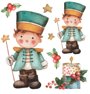 Transfer OPA 3862 - Soldadinho De Natal - 10x10 cm