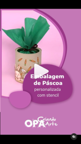 Stencil OPA 2824 - Coelhos Deitados I - 20 x 25cm