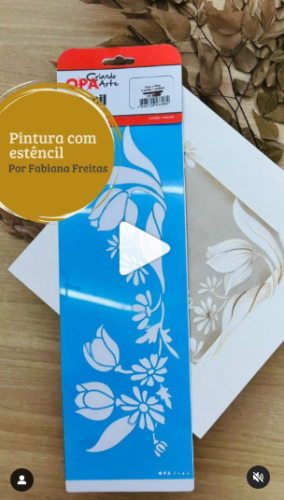 Stencil OPA 3464 - Flores Tulipas III - 10 x 30cm