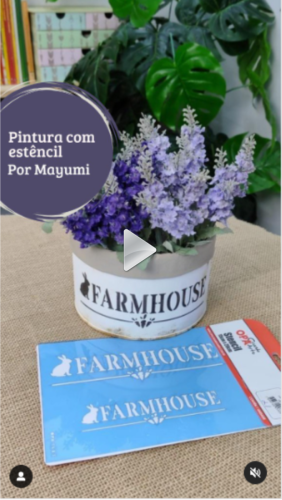 Stencil OPA 3483 - Farmhouse Coelho I - 15 x 20cm